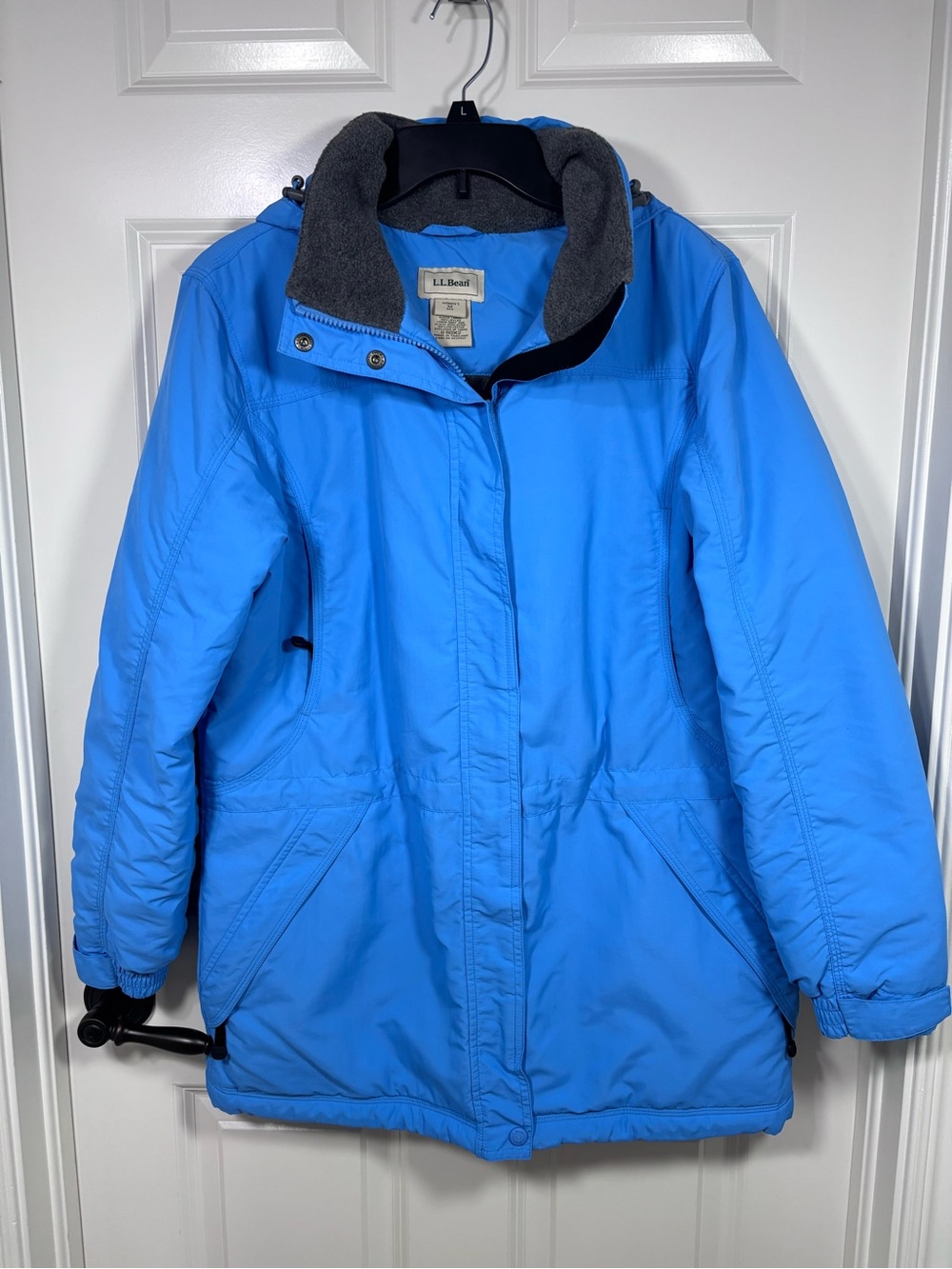 L.L.Bean Full Zip Hooded Insulated Parka Women’s M Blue Style OBDX2 Snow Ski
